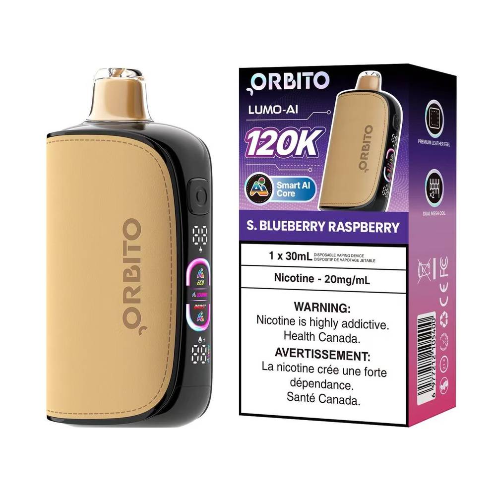 Orbito Lumo AI 120K Disposable Vape S. Blueberry Raspberry